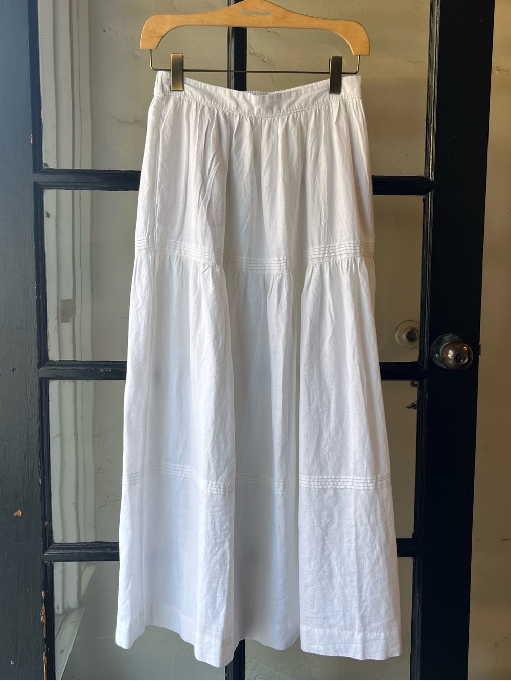 Rachel Zoe Linen Blend Tiered Maxi Skirt